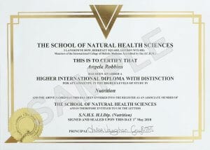 SNHS higher international diploma certificates